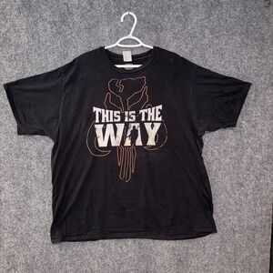 Vintage Short Sleeve‎ T Shirt Mens Star Wars Crew Neck Black  3XL Used SSYR-0